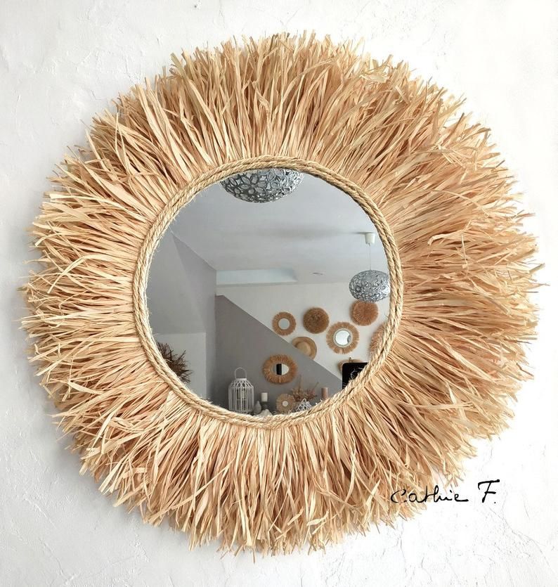 Raffia Mirror