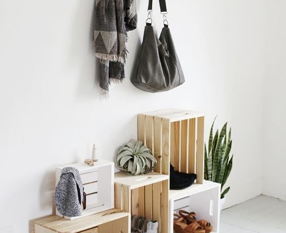 Crate storage for shoes