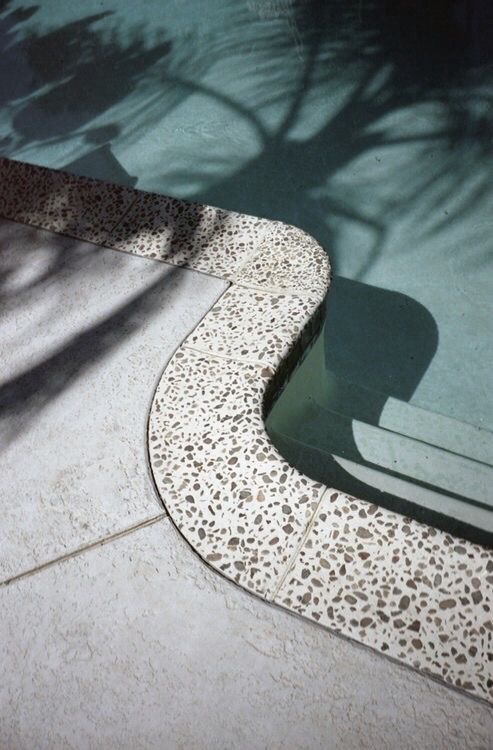 pool edge detail terrazzo